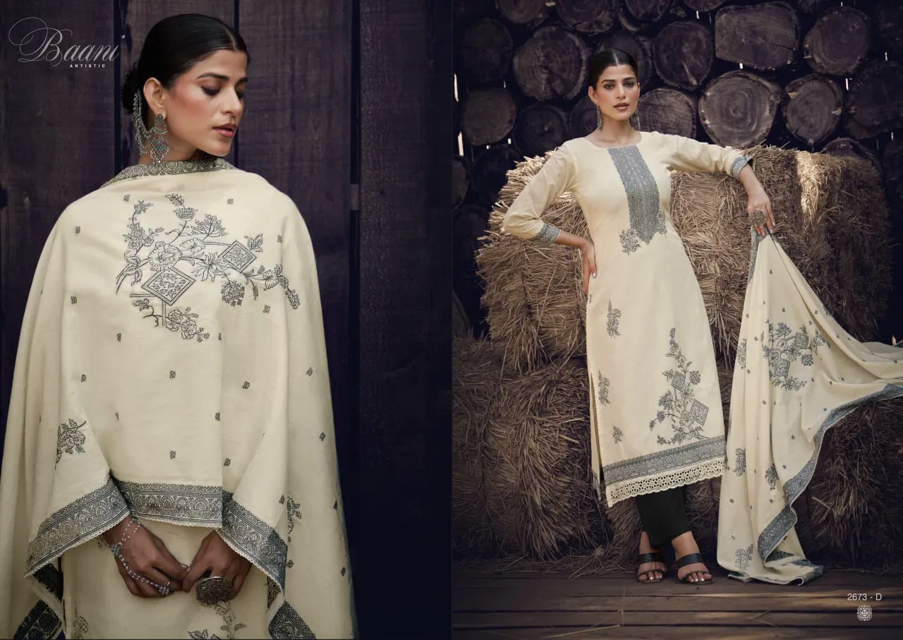 Baani by Sargam Pure Cotton Embroidery Surat Salwar Suit In India 